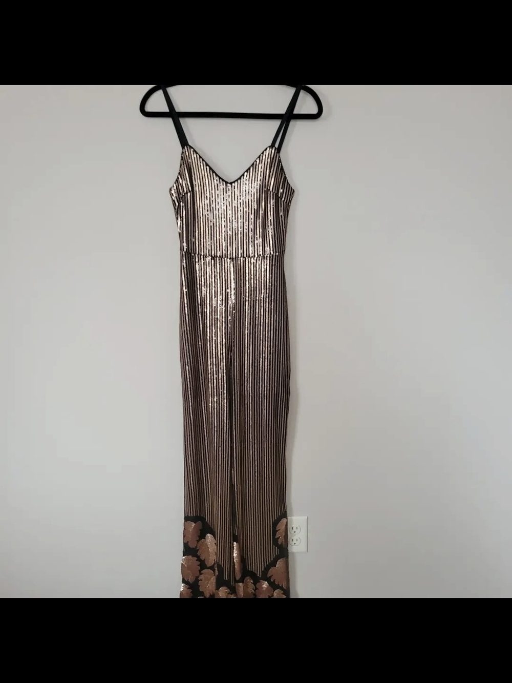 One Of A Kind Bronze Metallic Jumpsuit